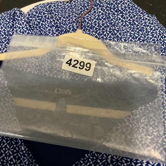 Chaps blue flower print vneck sheath dress‎ size M - Picture 7 of 10